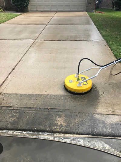 Professional Driveway Power Washing Process